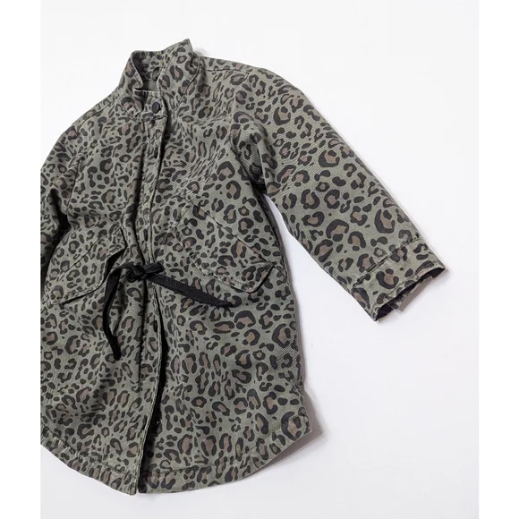 ZARA GIRLS Animal Print Jacket With Removable Inner Vest Size 5